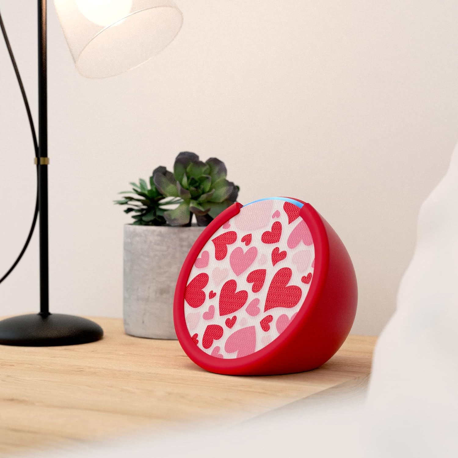 Mission Introduces the Heart-Themed Sleeve for Amazon Echo Pop: A Touch of Love to Your Device