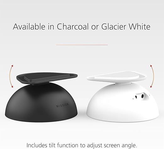 Echo Show 5 battery base come in Charcoal Black and Glacier White