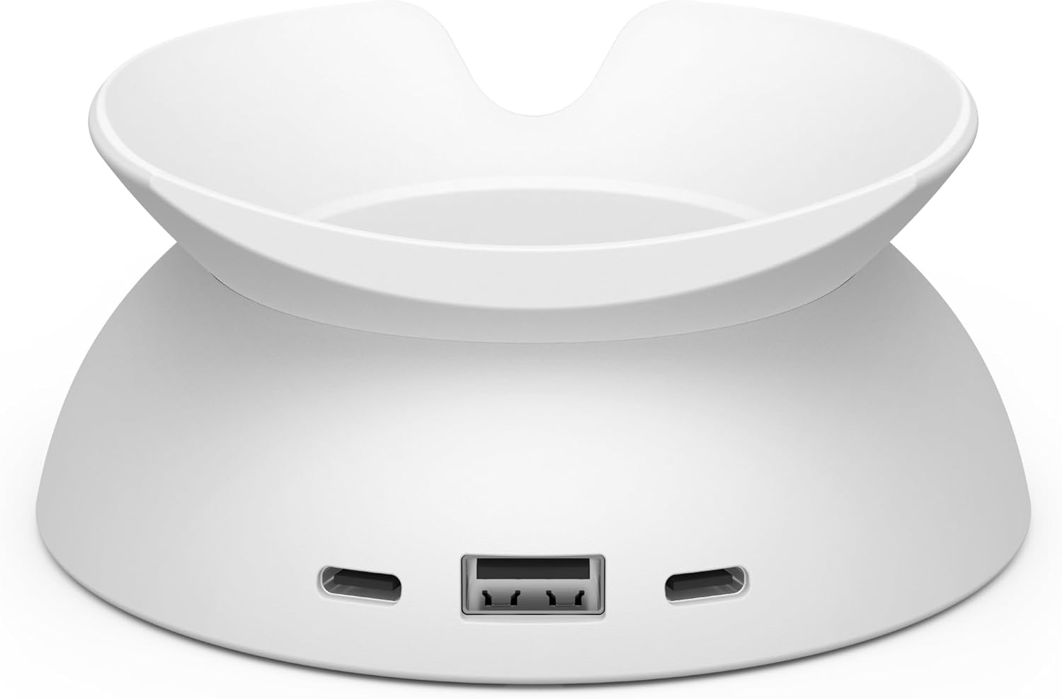 USB-C and USB-A Charging Stand for Amazon Echo Spot ('24) - Glacier White
