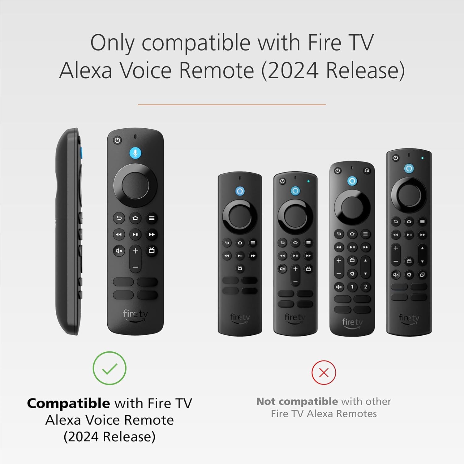 Standing Remote Case for the Amazon Alexa Voice Remote ('24) - Glow in the Dark Blue