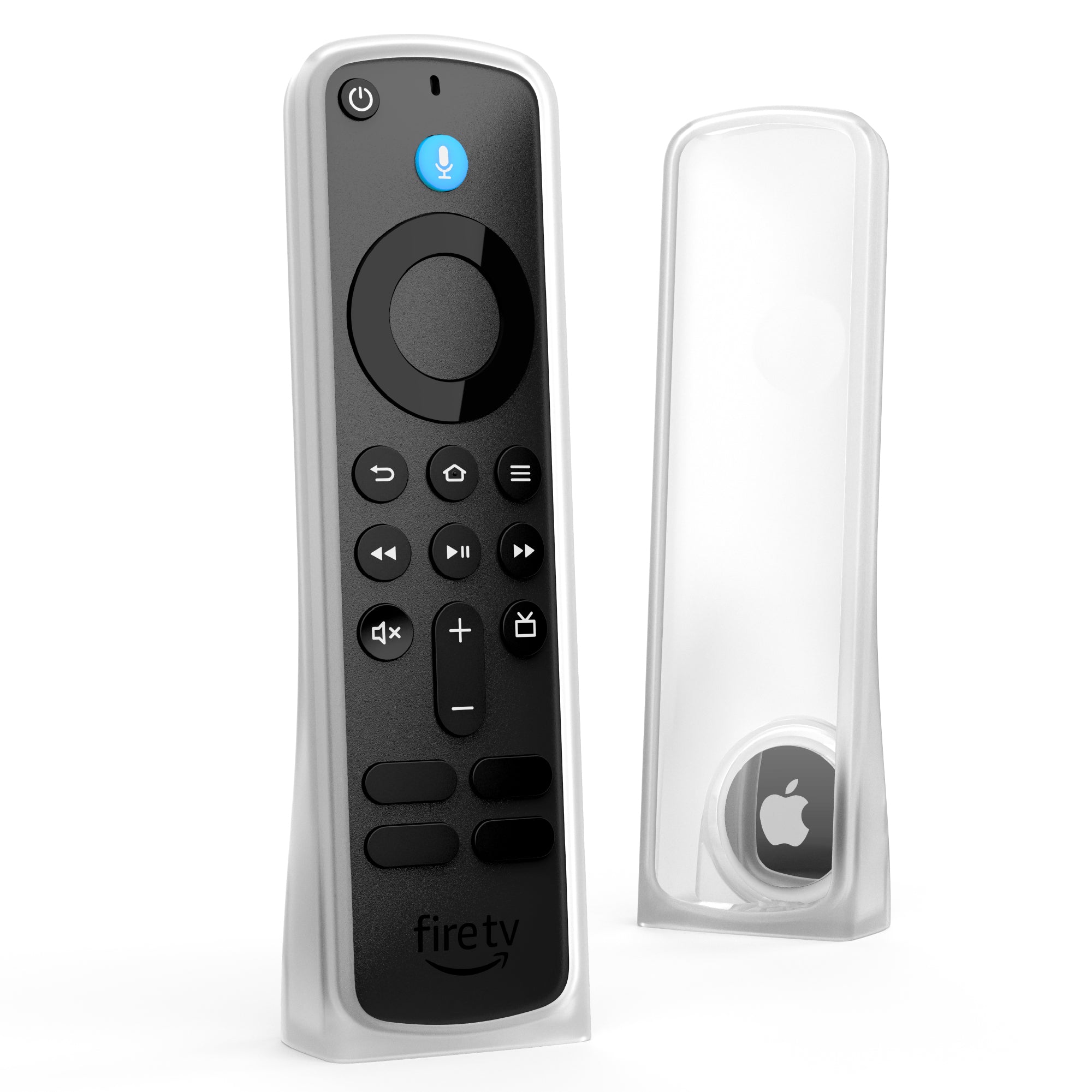 Standing Remote Case for Amazon Alexa Voice Remote ('24) & AirTag Find Capable - Clear