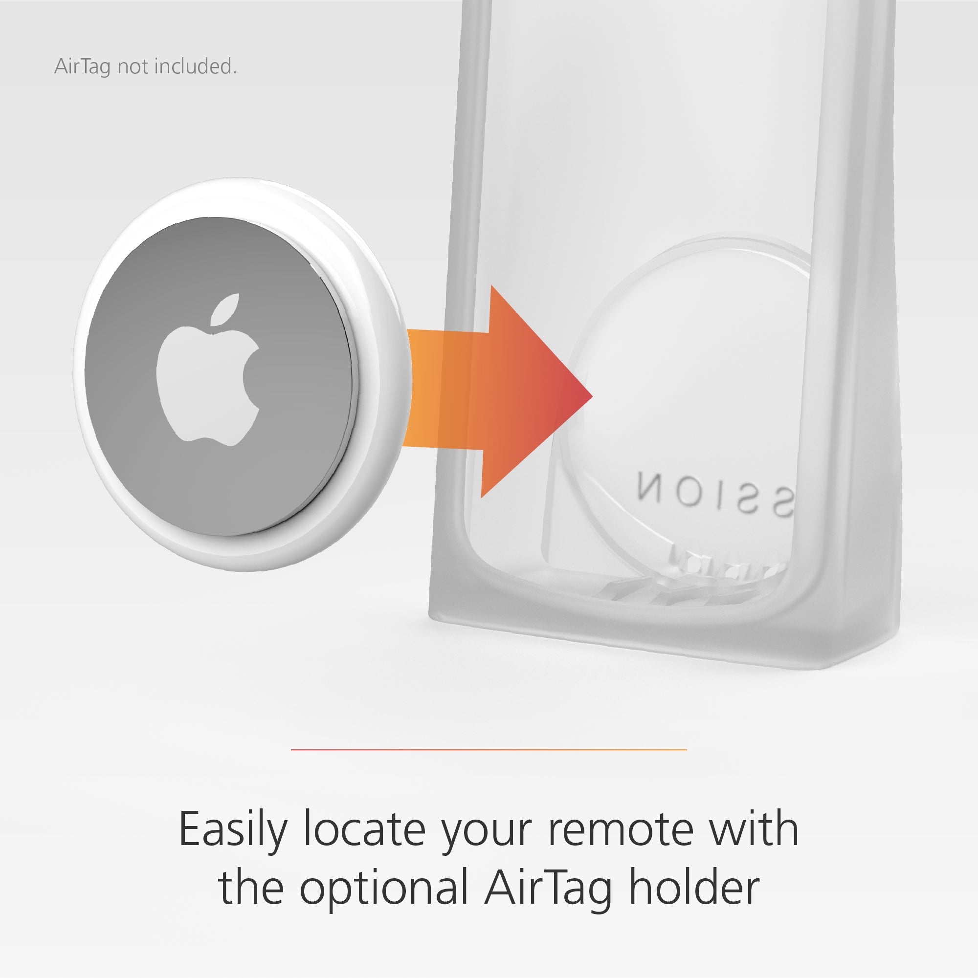 Standing Remote Case for Amazon Alexa Voice Remote ('24) & AirTag Find Capable - Clear