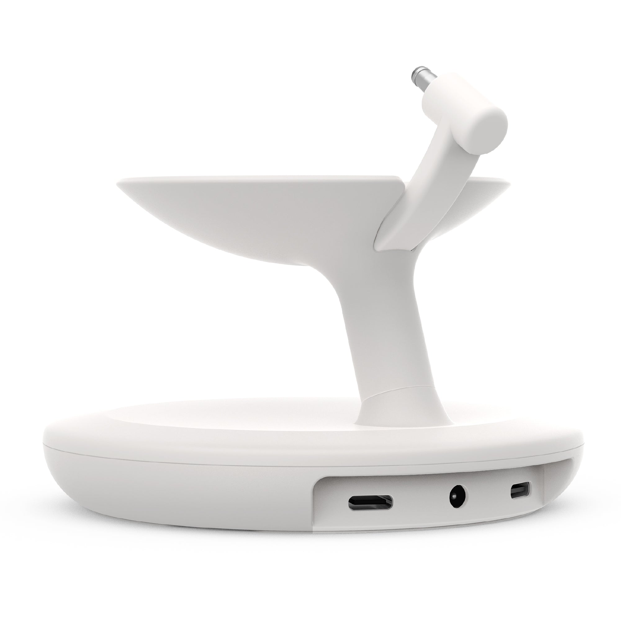 Stand with USB-C Charging Ports for Echo Dot Max - Glacier White