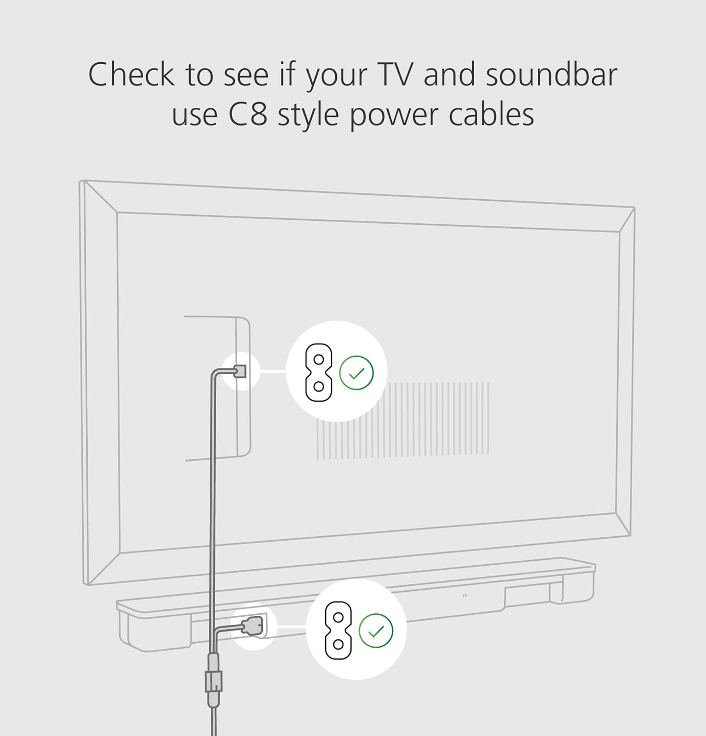 Y-Splitter Power Cable for Soundbars (Power Soundbar Directly from TV)