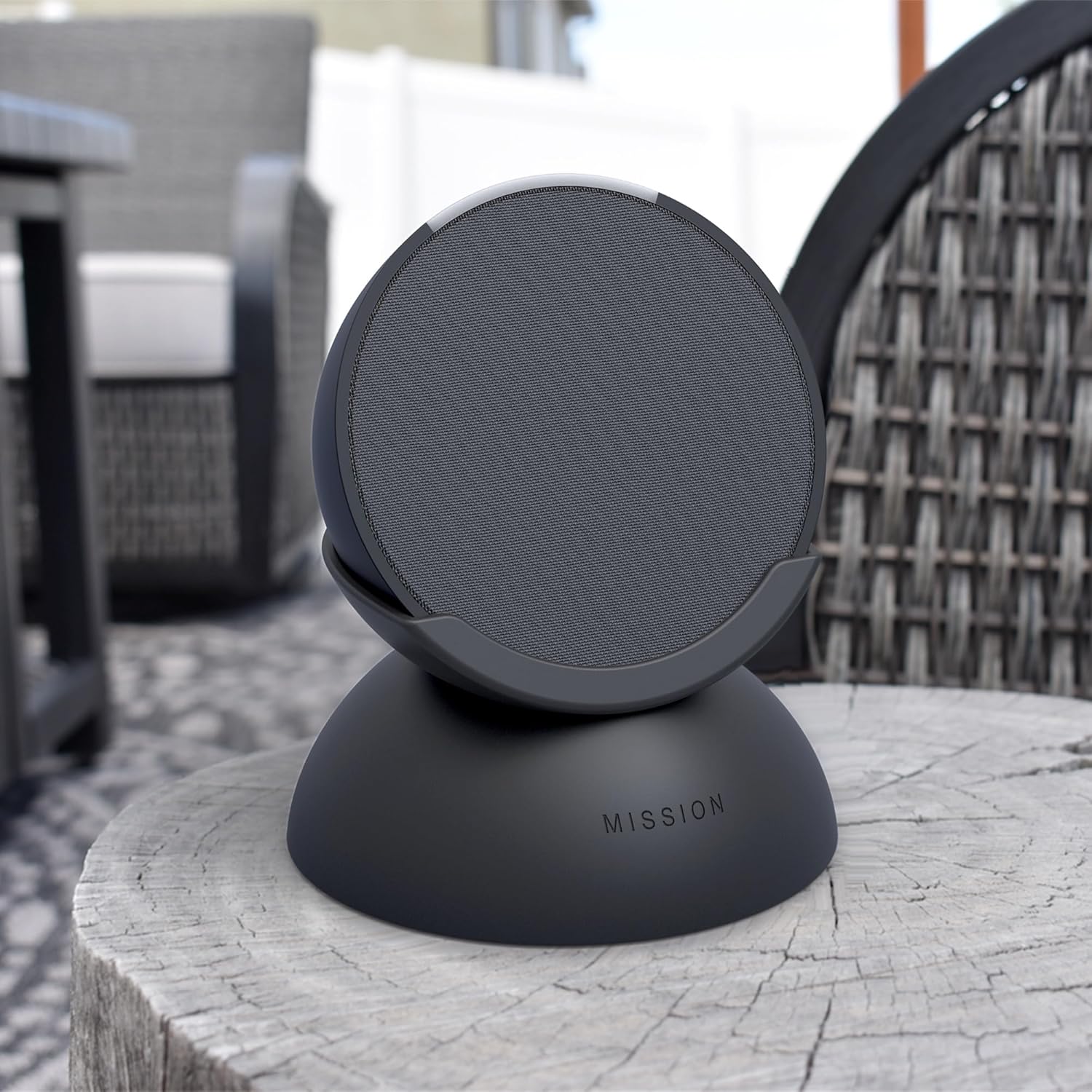 Portable Battery Base for Amazon Echo Pop - Charcoal