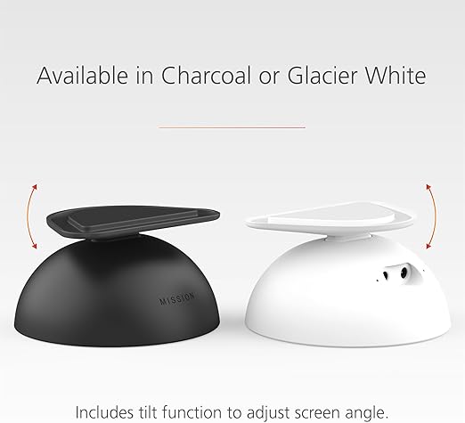 2-in-1 Portable Battery Base for Amazon Echo Show 5 (3rd Gen, '23) - Glacier White