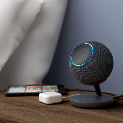 Stand with USB-C Charging Ports for Echo Dot Max - Slate Gray