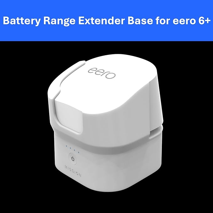 Portable Range Extending Battery Base for Amazon eero 6+ (Move eero 6+ Anywhere)