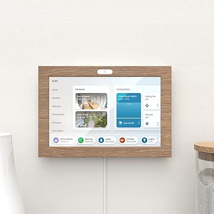 Decorative Frame for Amazon Echo Hub - Light Wood