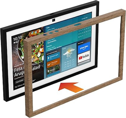 Home Décor Finishing Frame for Amazon Echo Show 15 ('24, Gen 2) - Light Wood