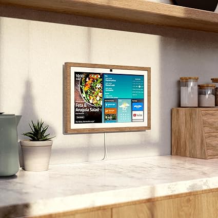 Home Décor Finishing Frame for Amazon Echo Show 15 ('24, Gen 2) - Light Wood