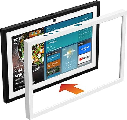 Home Décor Finishing Frame for Amazon Echo Show 15 ('24, Gen 2) - White