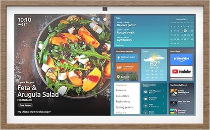 Home Décor Finishing Frame for Amazon Echo Show 21 ('24) - Light Wood