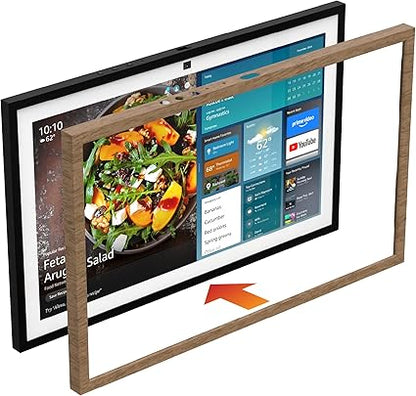 Home Décor Finishing Frame for Amazon Echo Show 21 ('24) - Light Wood