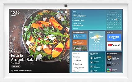 Home Décor Finishing Frame for Amazon Echo Show 21 ('24 Release) - White