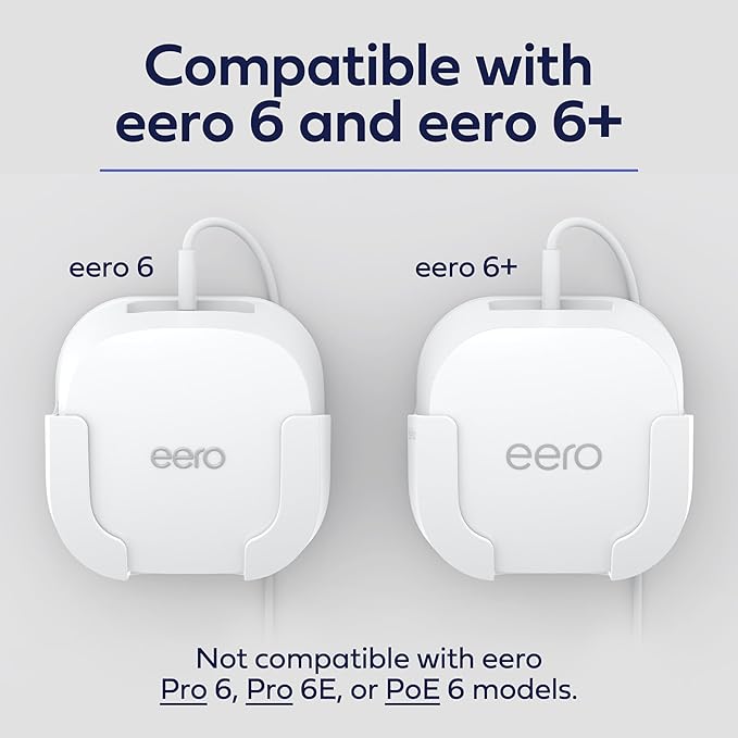 Outlet and Wall Mount for Amazon eero 6 and eero 6+