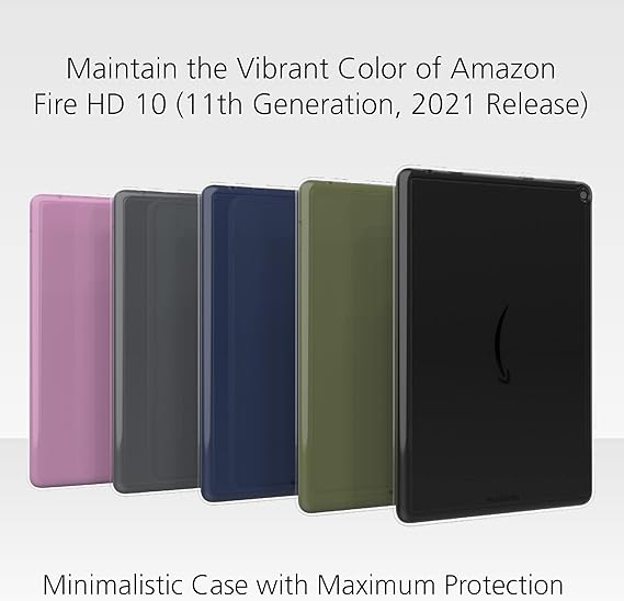 Clear Case & Screen Protector for Amazon Fire HD 10 ('21, 10th Gen) & Fire HD 10 Plus ('21, 10th Gen)