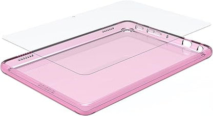 Clear Case & Glass Protector for Amazon Fire HD 8 Tablet ('22 & '24) - Pink