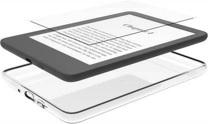 Clear Case and Glass Screen Protector for Amazon Kindle ('22)