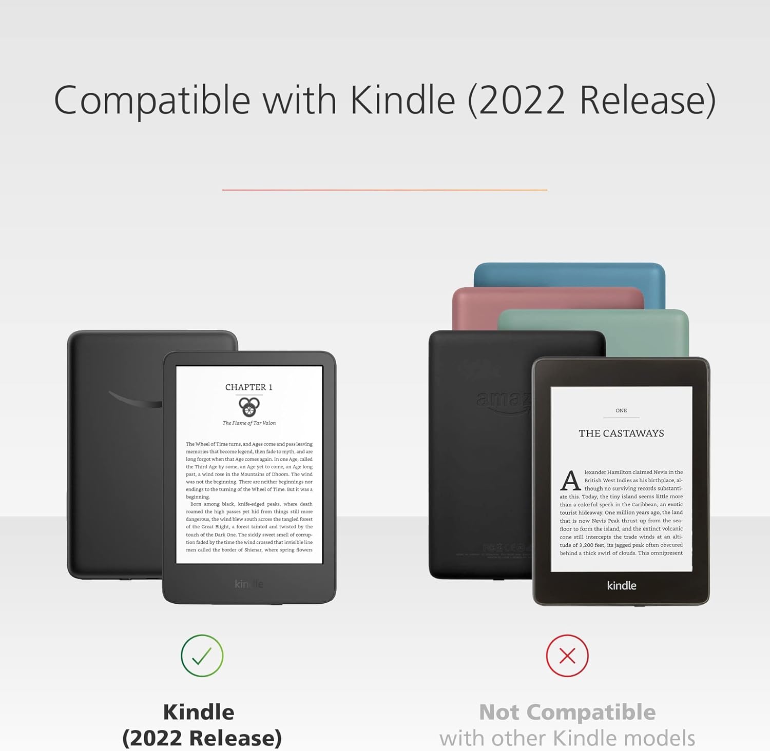 Clear Case and Glass Screen Protector for Amazon Kindle ('22)