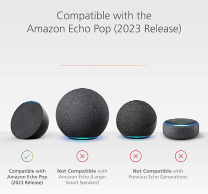 USB-C and USB-A Charging Stand for Amazon Echo Pop ('23) - Charcoal