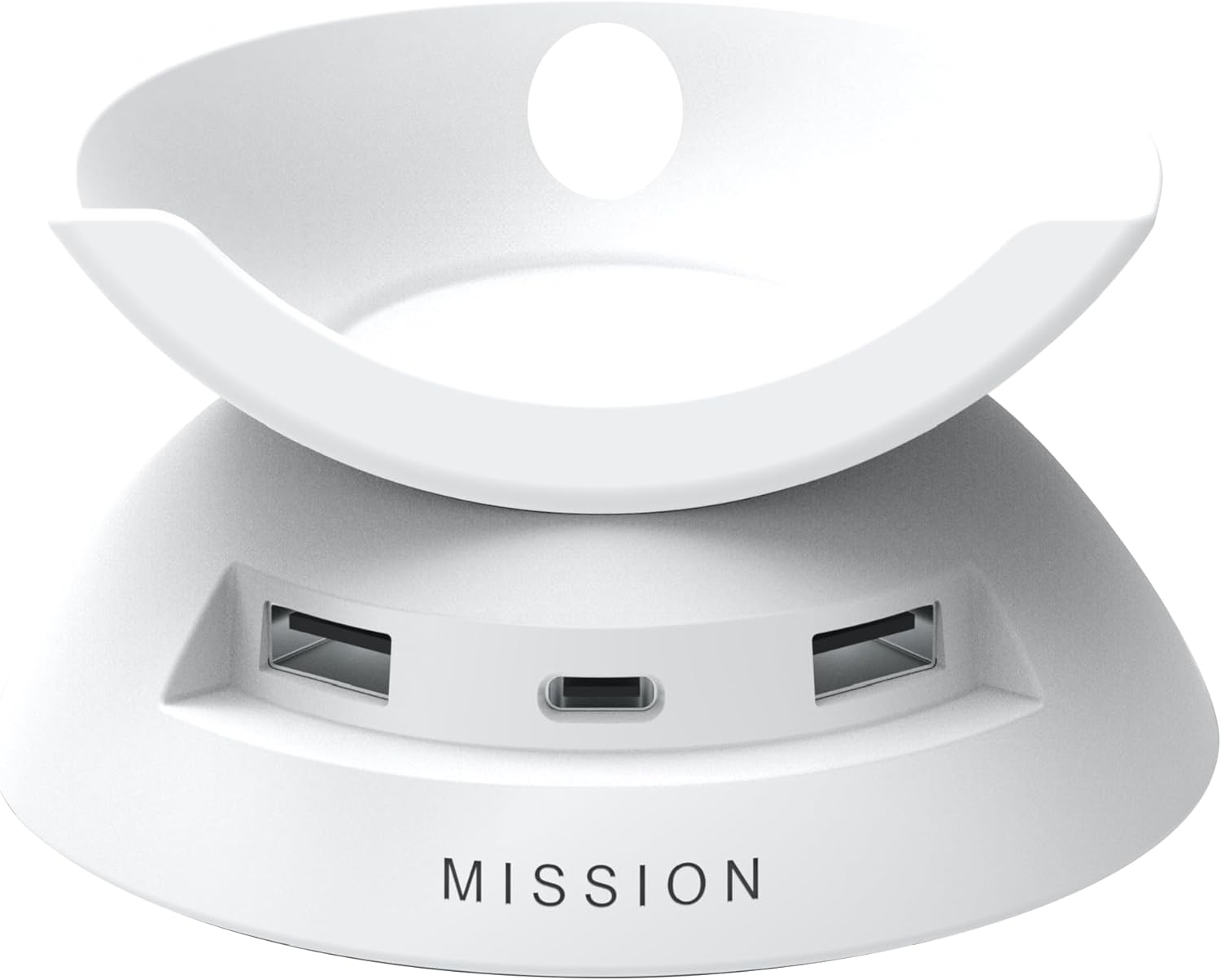 USB-C and USB-A Charging Stand for Amazon Echo Pop ('23) - Glacier White