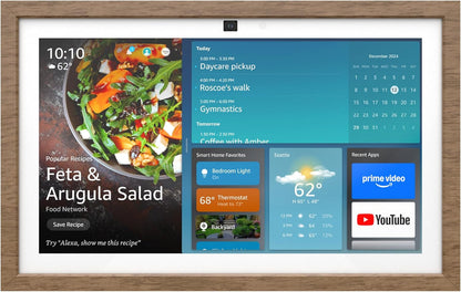 Home Décor Finishing Frame for Amazon Echo Show 15 ('24, Gen 2) - Light Wood