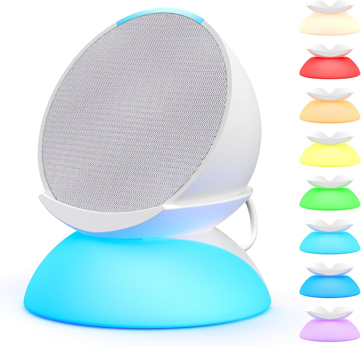 2-in-1 Multicolor Night Light and Charging Stand for Amazon Echo Pop