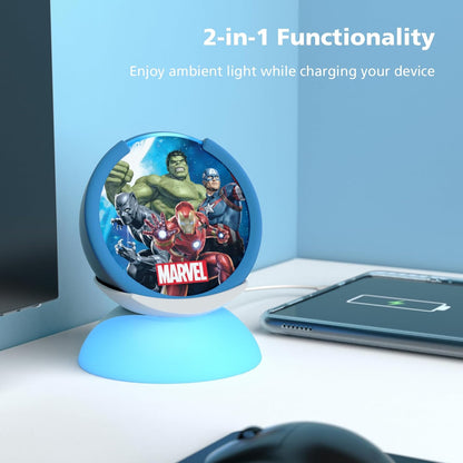 2-in-1 Multicolor Night Light and Charging Stand for Amazon Echo Pop