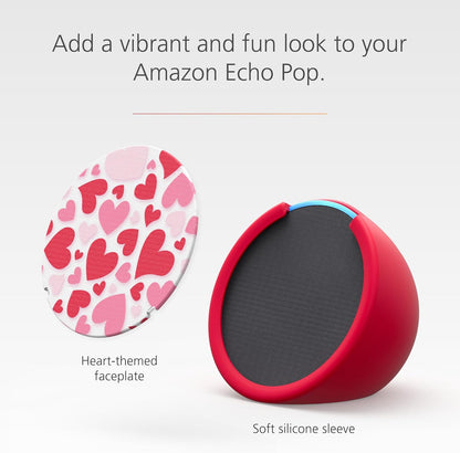 Hearts Sleeve and Faceplate for Amazon Echo Pop