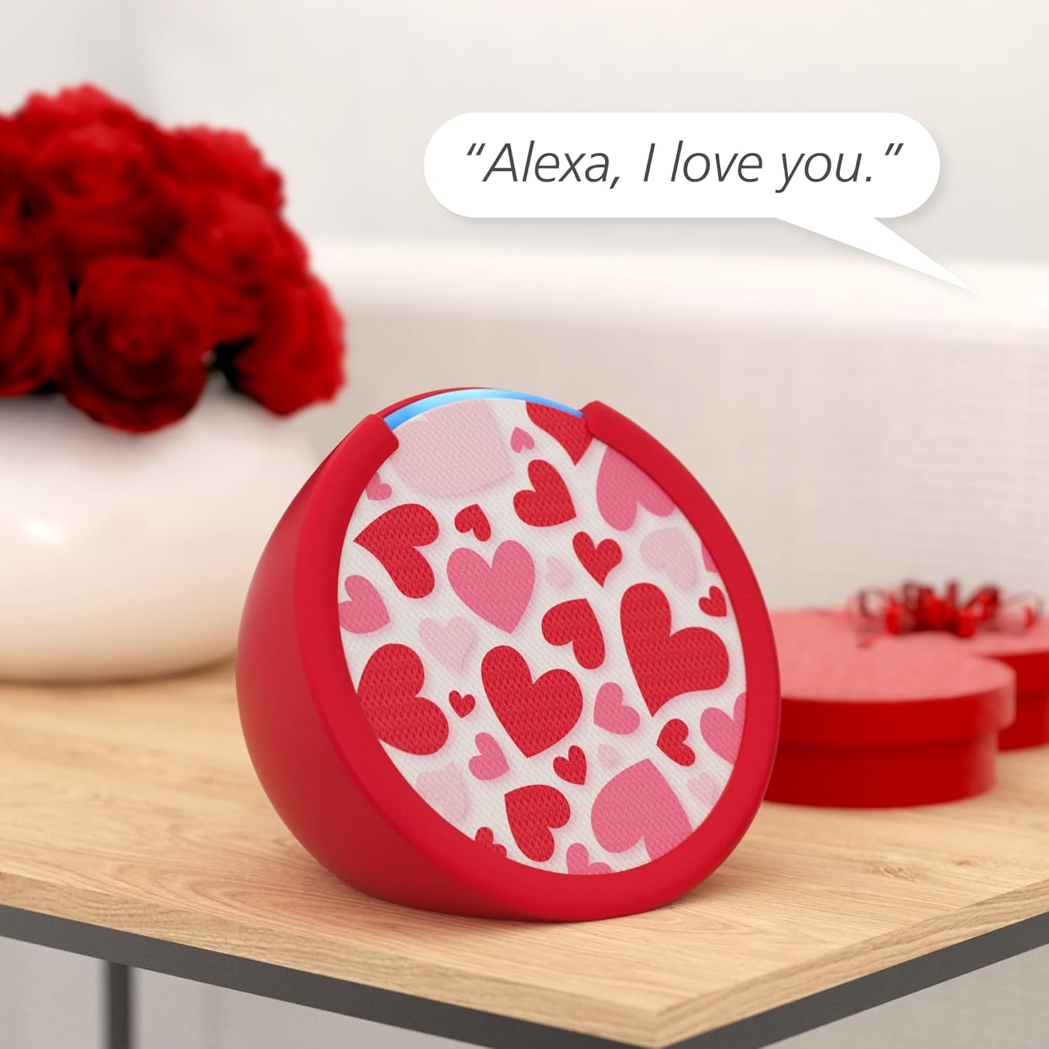 Hearts Sleeve and Faceplate for Amazon Echo Pop