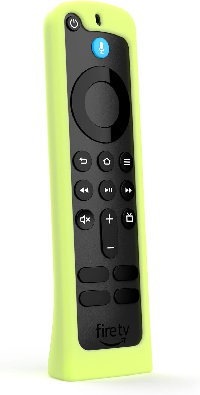 Standing Remote Case for the Amazon Alexa Voice Remote ('24) - Glow in the Dark Lime Green