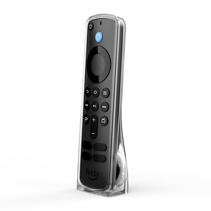 Standing Remote Case for Amazon Alexa Voice Remote ('24) & AirTag Find Capable - Clear