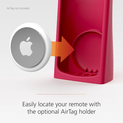 Standing Remote Case for Amazon Alexa Voice Remote ('24) & AirTag Find Capable - Red