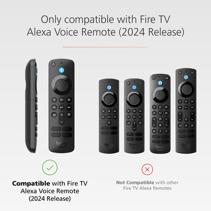 Standing Remote Case for Amazon Alexa Voice Remote ('24) & AirTag Find Capable - Red