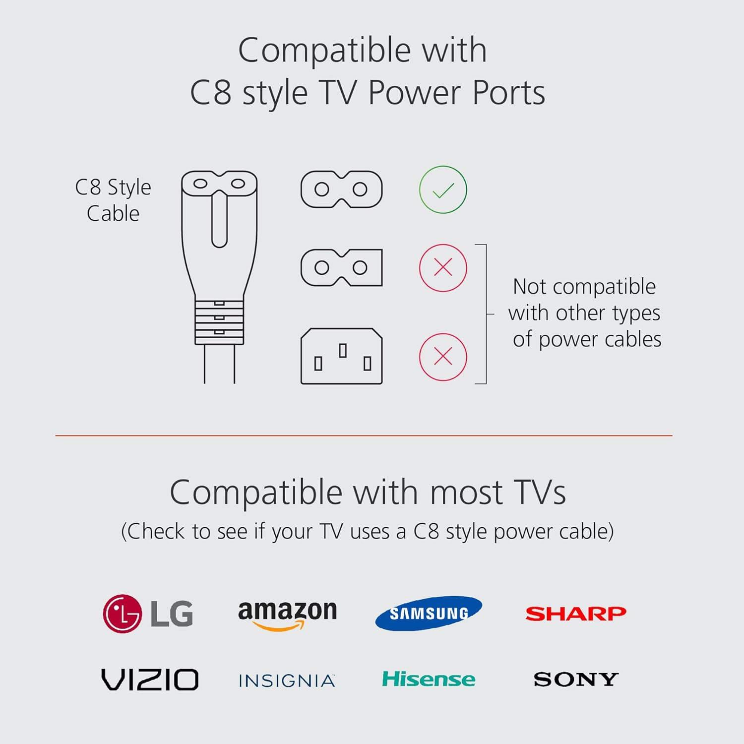 4 Foot Y-Splitter Power Cable for Xbox and PlayStation (Power Console Directly from TV)