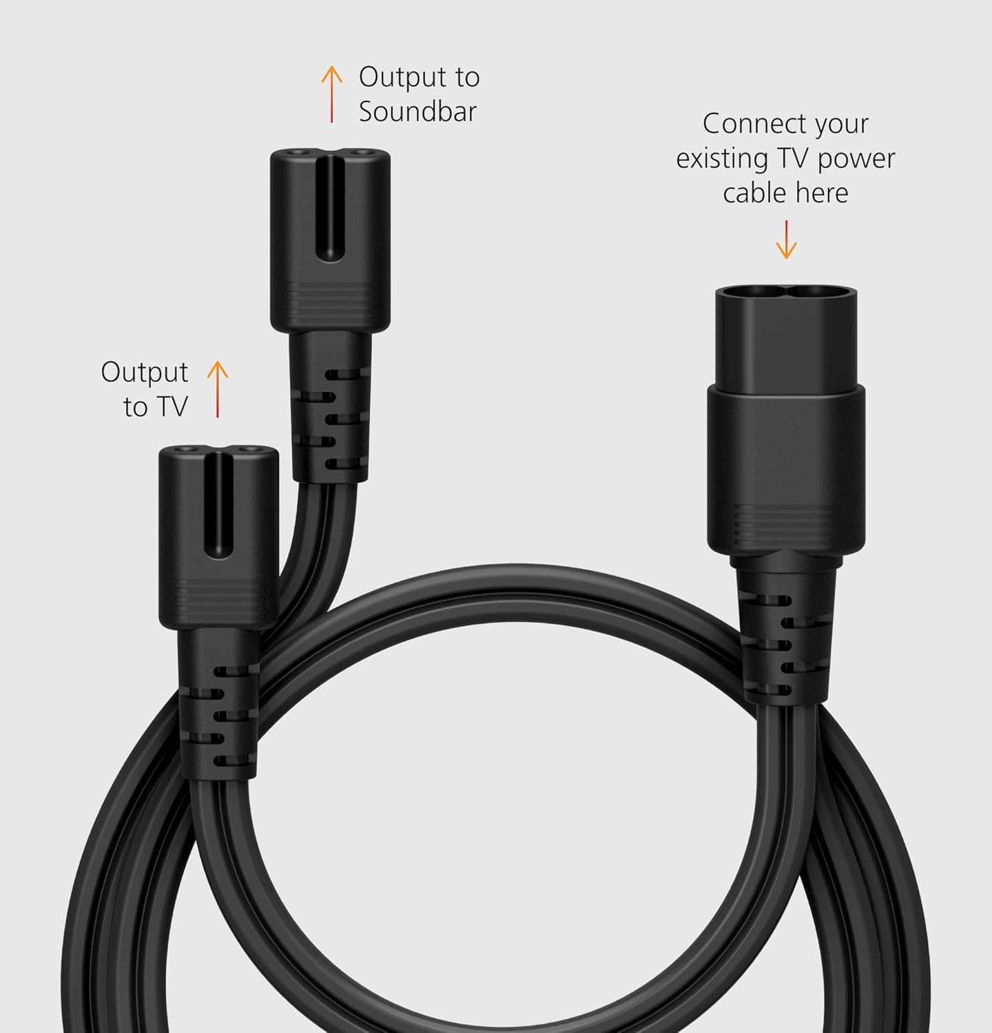 Y-Splitter Power Cable for Soundbars (Power Soundbar Directly from TV)