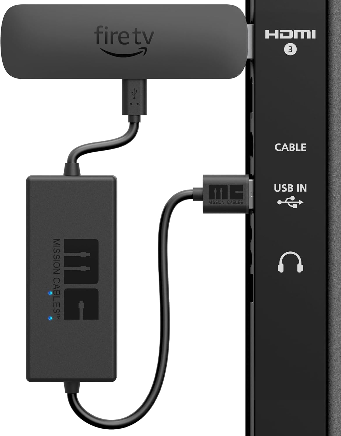 USB Power Cable for Amazon Fire TV Stick (Eliminates Need for AC Adapter)