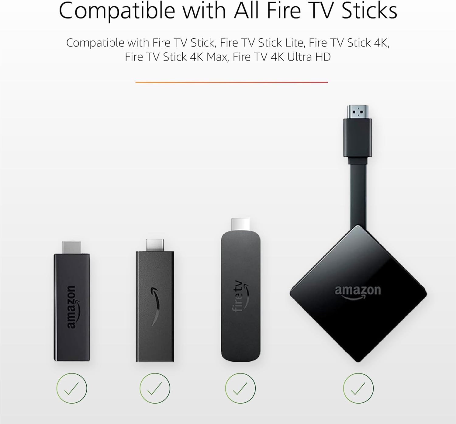 USB Power Cable for Amazon Fire TV Stick (Eliminates Need for AC Adapter)