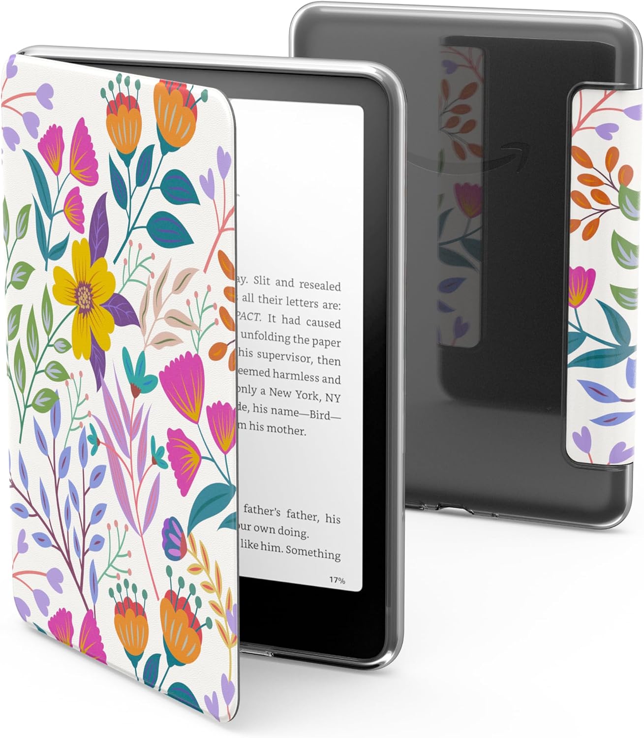 Folio Case for Amazon Kindle Paperwhite ('24) & Colorsoft Signature Edition ('24) - Flower