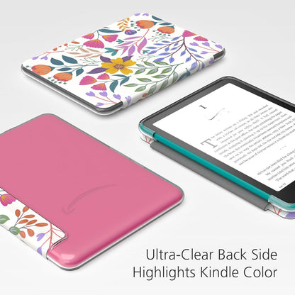 Folio Case for Amazon Kindle Paperwhite ('24) & Colorsoft Signature Edition ('24) - Flower