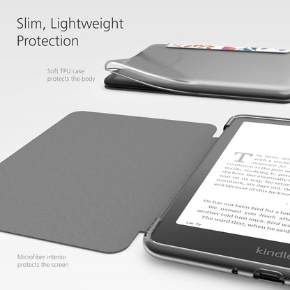 Folio Case for Amazon Kindle Paperwhite ('24) & Colorsoft Signature Edition ('24) - Flower