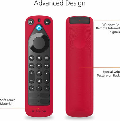 Remote Case for Amazon Alexa Voice Remote Pro ('22) -  Red