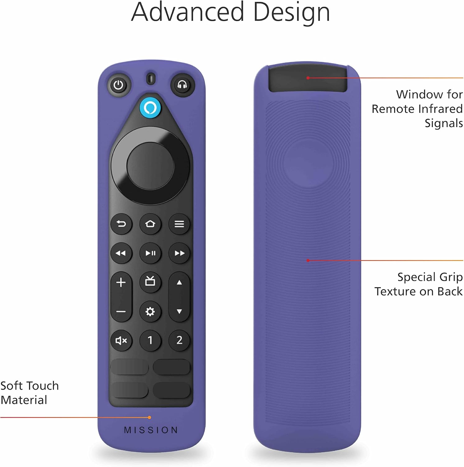 Remote Case for Amazon Alexa Voice Remote Pro ('22) - Purple