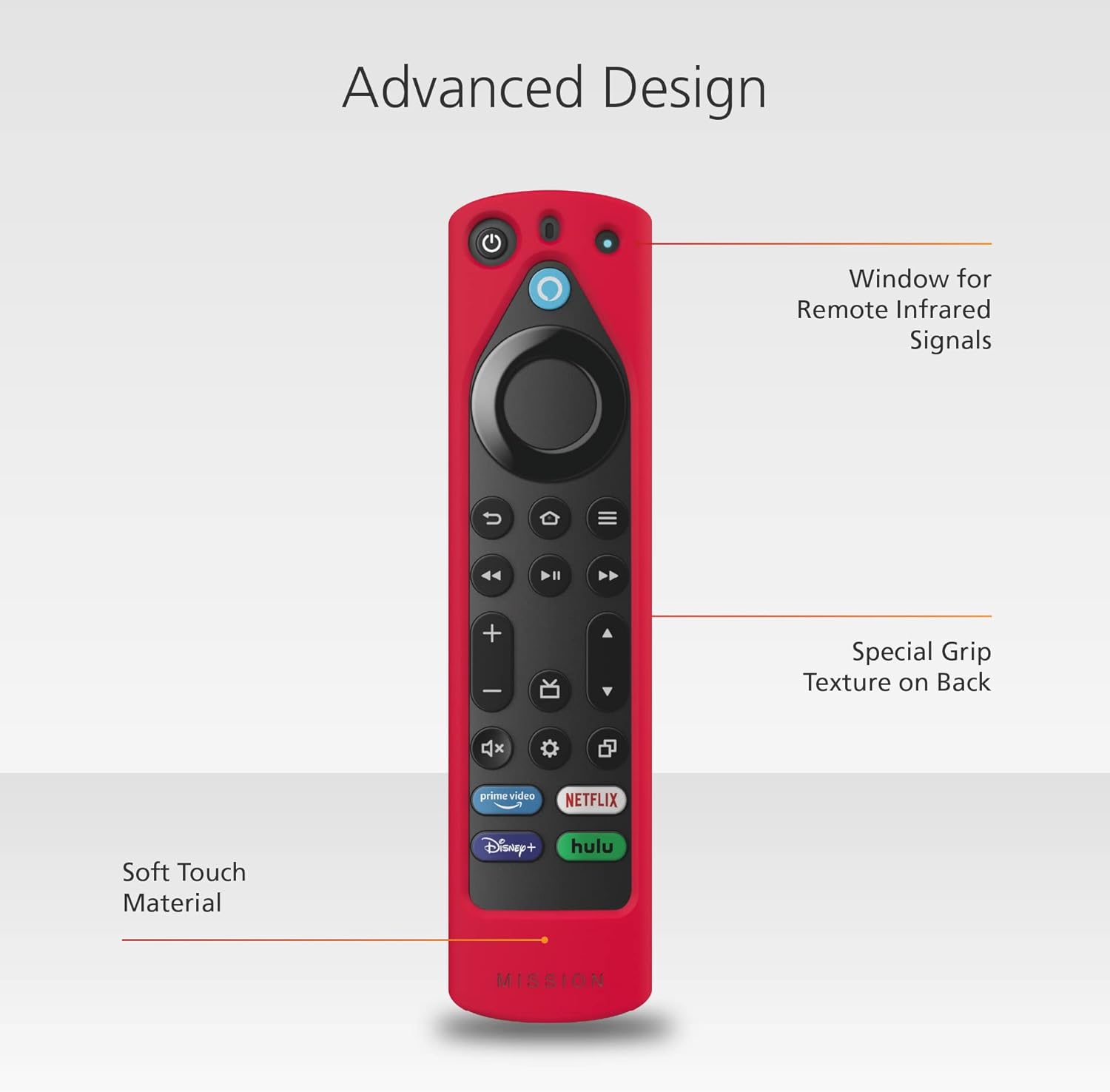 Remote Case for Amazon Fire TV Edition, Fire TV Omni Series, and Fire TV 4 Series - Red