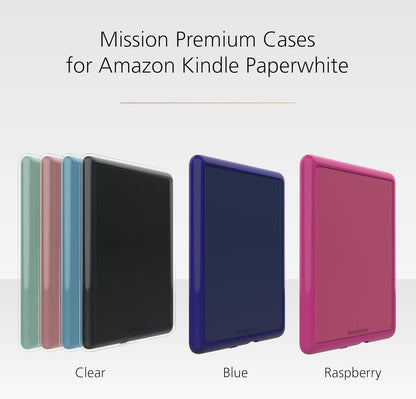 Clear Case with Screen Protector for Amazon Kindle Paperwhite ('18, 4th Gen) - Blue