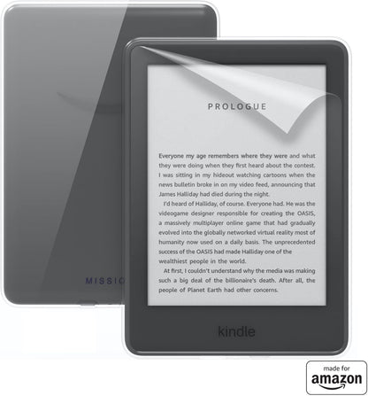 Clear Case with Screen Protector for Amazon Kindle Paperwhite ('18, 4th Gen) - Clear