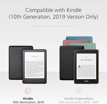 Case with Screen Protector for Amazon Kindle ('19, 10th Gen) - Raspberry