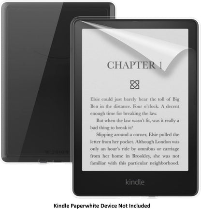 Clear Case with Screen Protector for Amazon Kindle Paperwhite & Signature Edition ('21, 11th Gen) - Clear