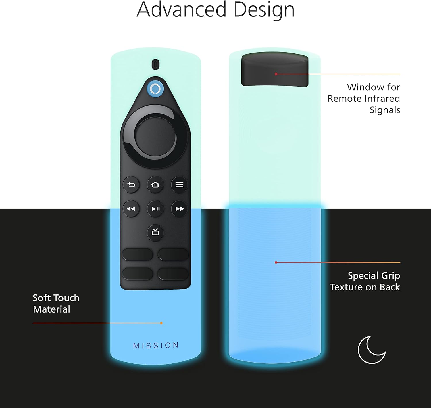 Remote Case for Amazon Alexa Voice Remote Lite (2nd Gen) - Glow in the Dark